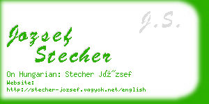 jozsef stecher business card